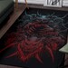 Skull Demon Wolf Area Rug Large Print Version Color-skull Rugs-skull ...