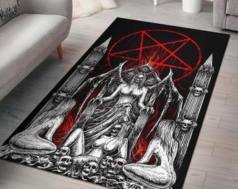 Skull Satanic Pentagram Demon Unholy Lust Soft and Comfortable Decoration Bath Skull Satanic Pentagram Demon Unholy Lust Soft and Comfortable Decoration Bath