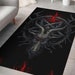 Satanic Skull Demon Horn Inverted Cross Dagger Area Rug-death Metal ...