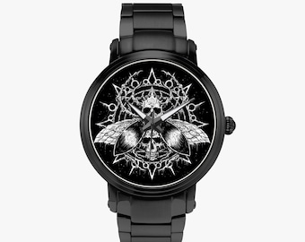 Skull Goth Fly Part 2 New High-density 46 MM stainless steel Strap Automatic Watch-Skull Watch-Gothic Watch-Skull Jewelry-Gothic Jewelry-