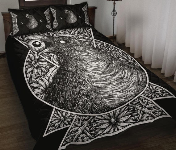 Edredón gótico Ojo de cuervo negro 3 Juego de cama-Ropa - Etsy
