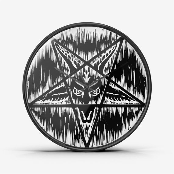 Satanic Pentagram Silent Non Ticking Quality Quartz-satanic