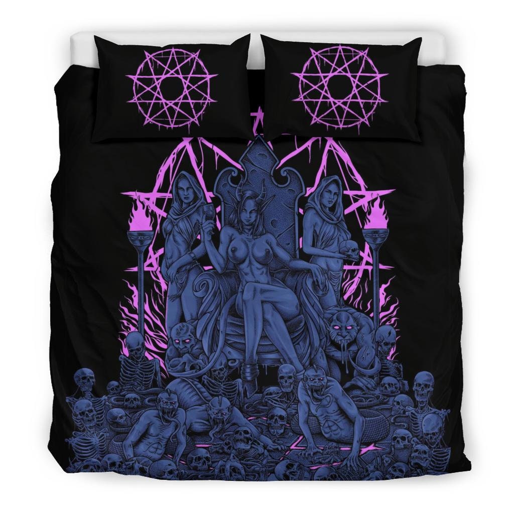 Discover Skull Demon Serpent Flesh Gluttony Throne Bedding Set