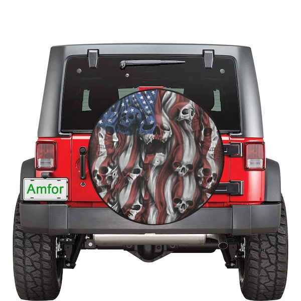 Jeep Tire Cover American Flag Etsy