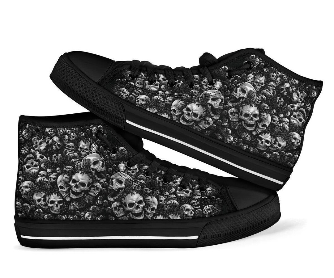 Tribal Skull Women's High Top Shoes