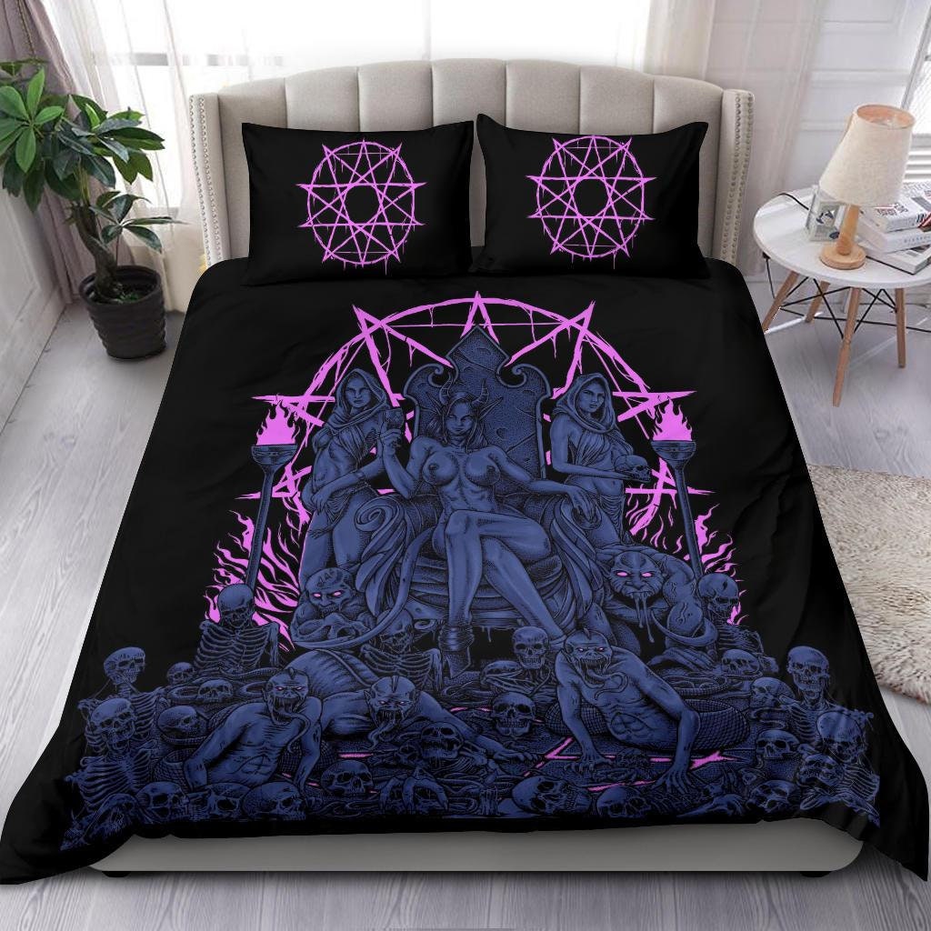 Discover Skull Demon Serpent Flesh Gluttony Throne Bedding Set