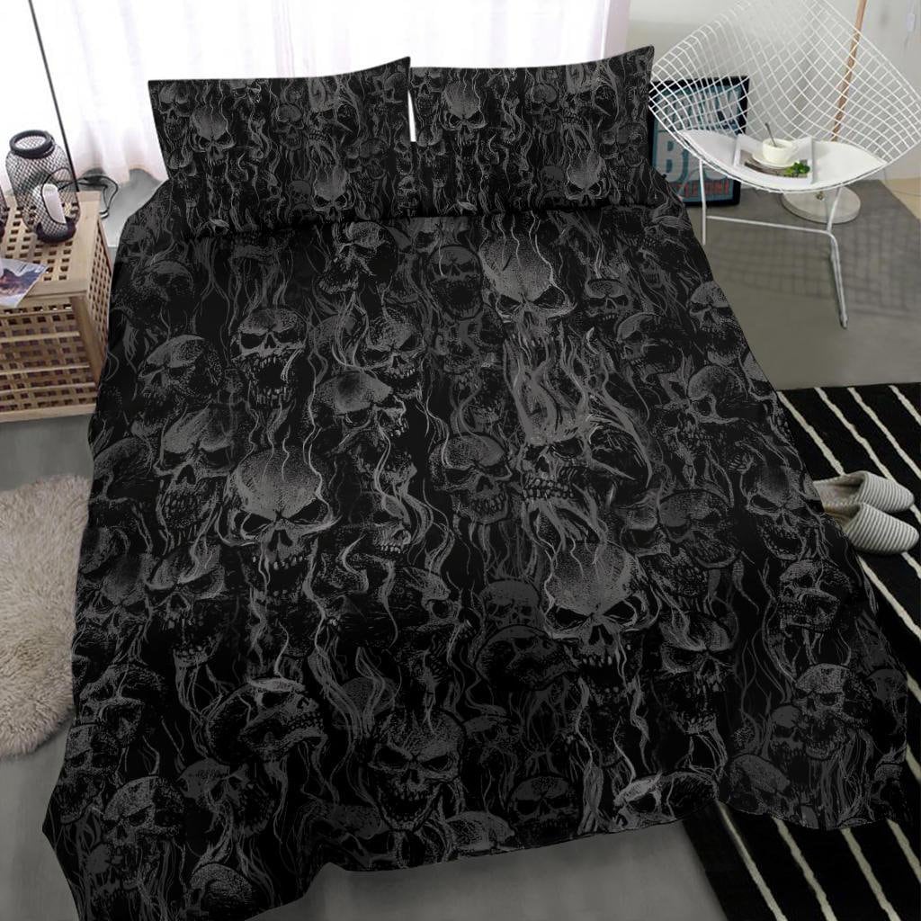 Smoke Skull Sofa Slip Cover Large Sofa 90 Dark Version-skull Home Deorr- gothic Home Decor-skull Couch Cover 