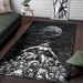 Skull Werewolf Demon Graveyard Area Rug Black and White Red - Etsy