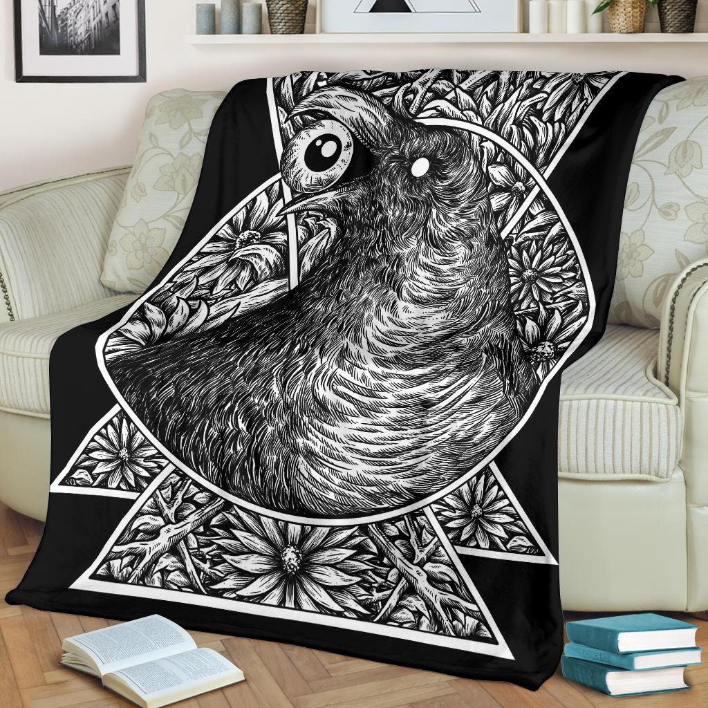 Gothic Crow Eye Blanket Black And White VersionGothic Etsy