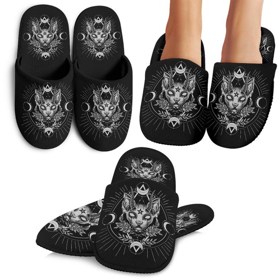 Goth slippers on sale