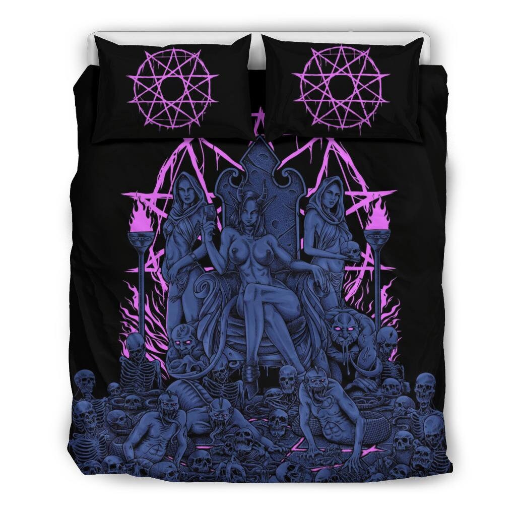 Discover Skull Demon Serpent Flesh Gluttony Throne Bedding Set