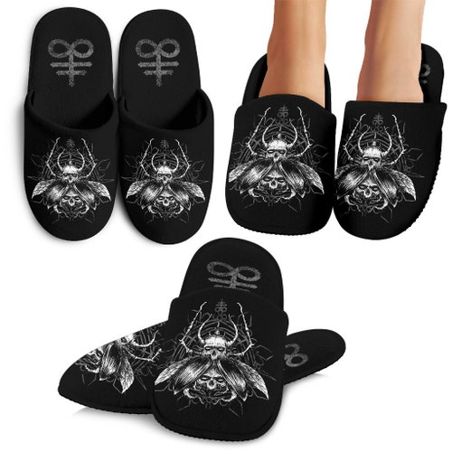 Satanic Pentagram Drip Cozy House Slippers the Perfect - Etsy