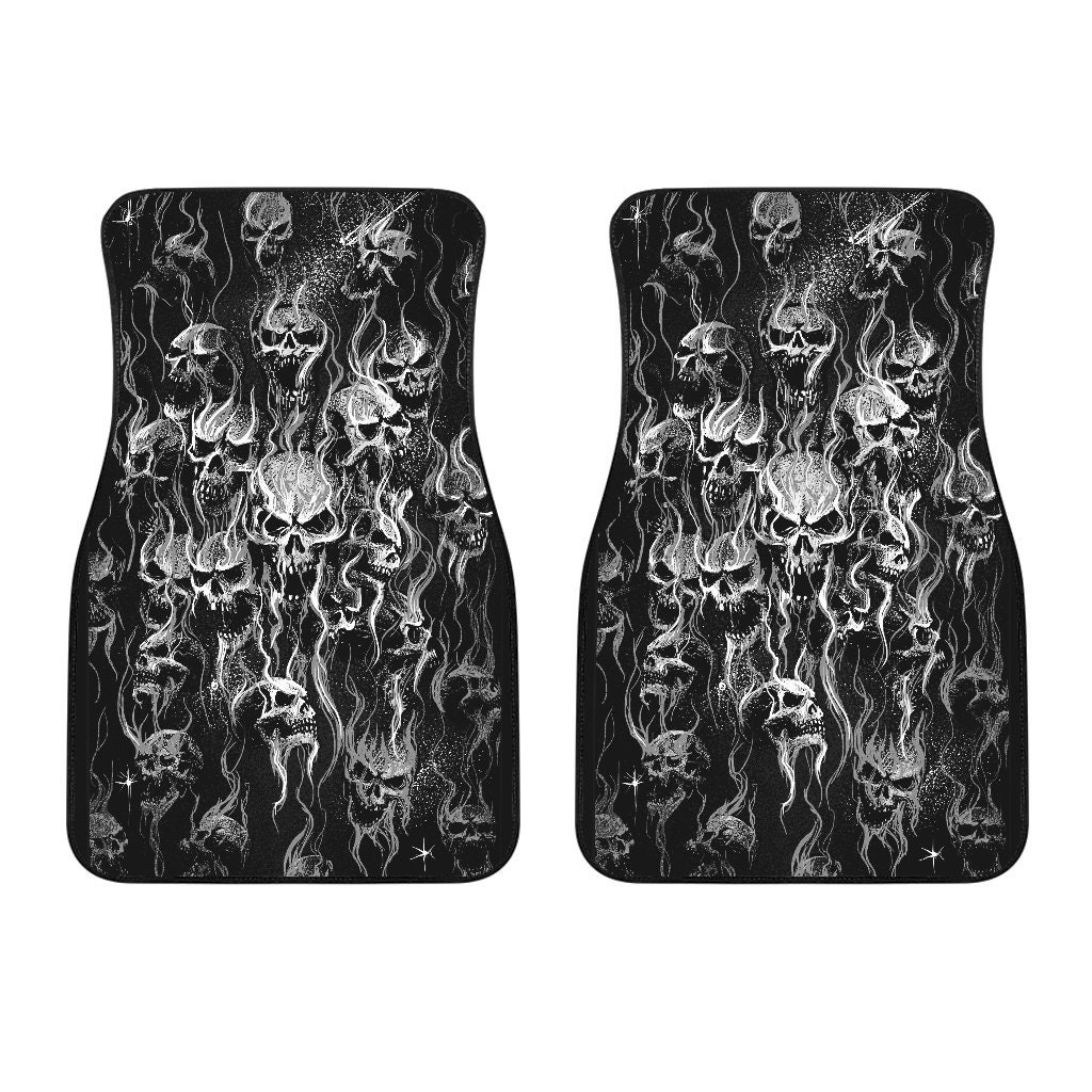 Universal Skull 3D Printing Car Floor Mats Front & Rear Carpet Mat Arm in  2023