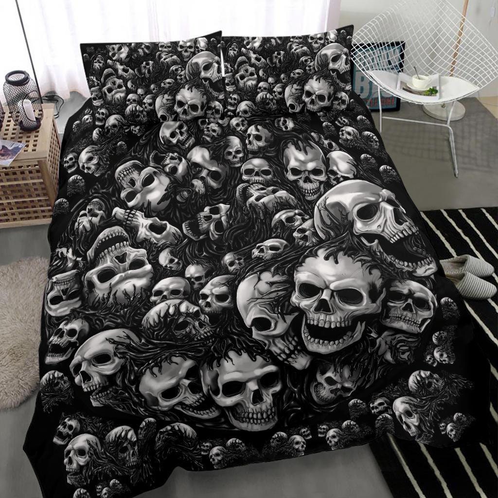 Gaveno Cavailia Skull Pattern Duvet Cover Set – Single/Double/King – Reversible