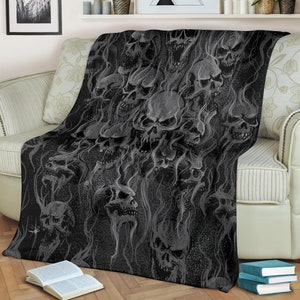 Skull Satanic Pentagram Demon Virgin Nun Goat Blanket-satanic