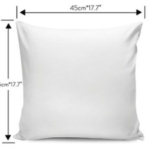 Puede incluir: Funda de coj&iacute;n cuadrada blanca de 45 cm x 45 cm.