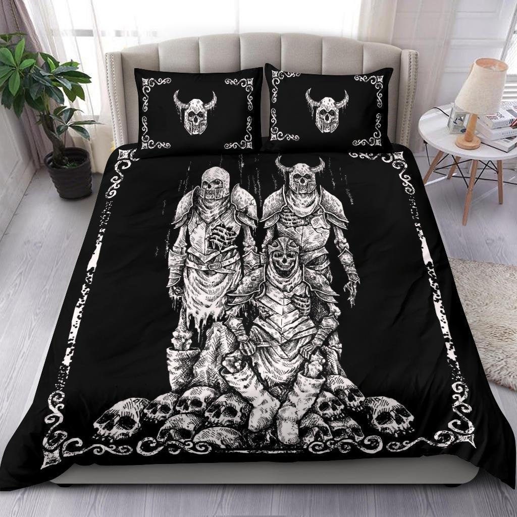 Discover Skull Zombie Skeleton Mid Evil Viking Bedding Set