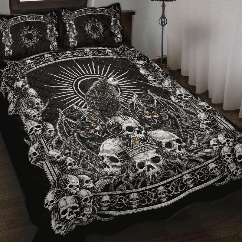 Skull Crypt Cellar Quilted Table Topper NCU0NXD374