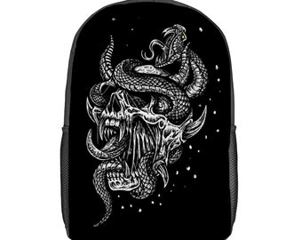 Skull Serpent DZC 17inch Backpack-Skull Backpack-