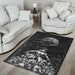 Skull Werewolf Demon Graveyard Area Rug Black and White Red - Etsy