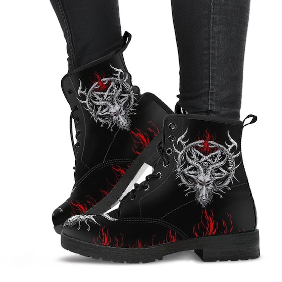 satanic red shoes