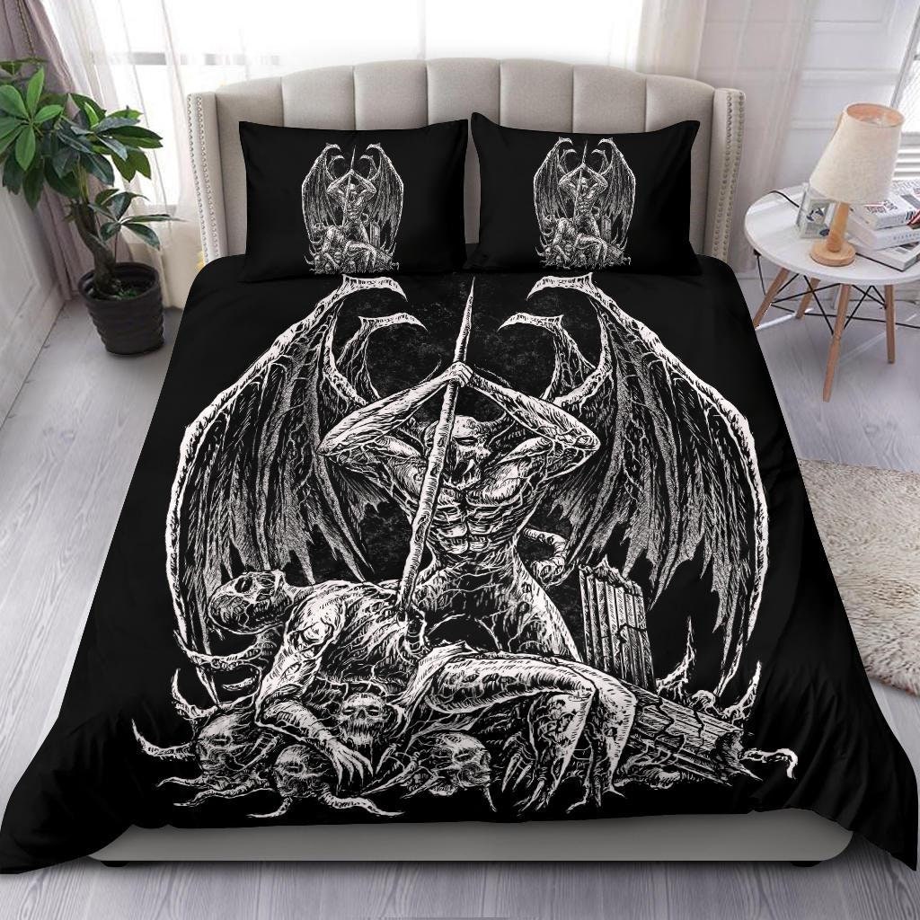 Discover Skull Winged Demon Slaying Bedding Set