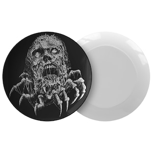 Molted Crab Skull Zombie Dinner Plate-Skull  Kitchen Decor-Skull Gothic Satanic Kitchen Home Decor-100% Manufactured & Shipped in the U.S.A.