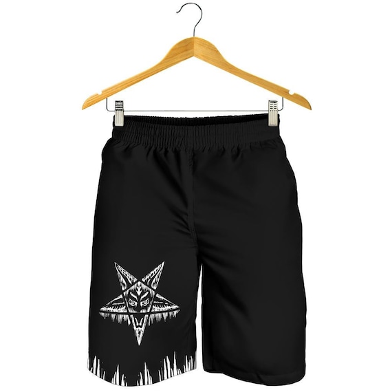 Satanic Pentagram Drip Shorts-satanic Clothing-satanic Shorts