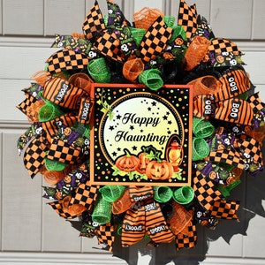 Halloween deco mesh wreath, Trick or Treat wreath, Witch wreath, Halloween front door wreath, Fall wreath, Halloween decor, Fall decor