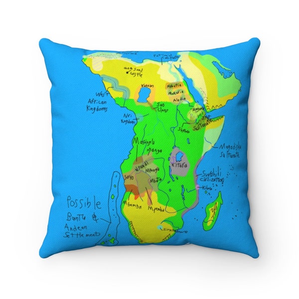 Steven Universe Earth at 1000 AD. Africa Spun Polyester Square Pillow