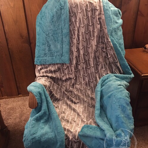 Minky Luxe Cuddle Gray Arrows shops Paired with Minky Luxe Marble Belize (Aqua) Also pictured with Minky Luxe Hide Graphite.
