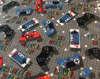 Gaming Fleece Paired with Luxe Minky. 55x75