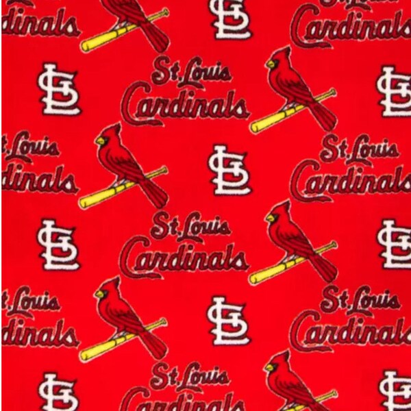 St. Louis Cardinals  Soft Fleece Paired with Minky Luxe