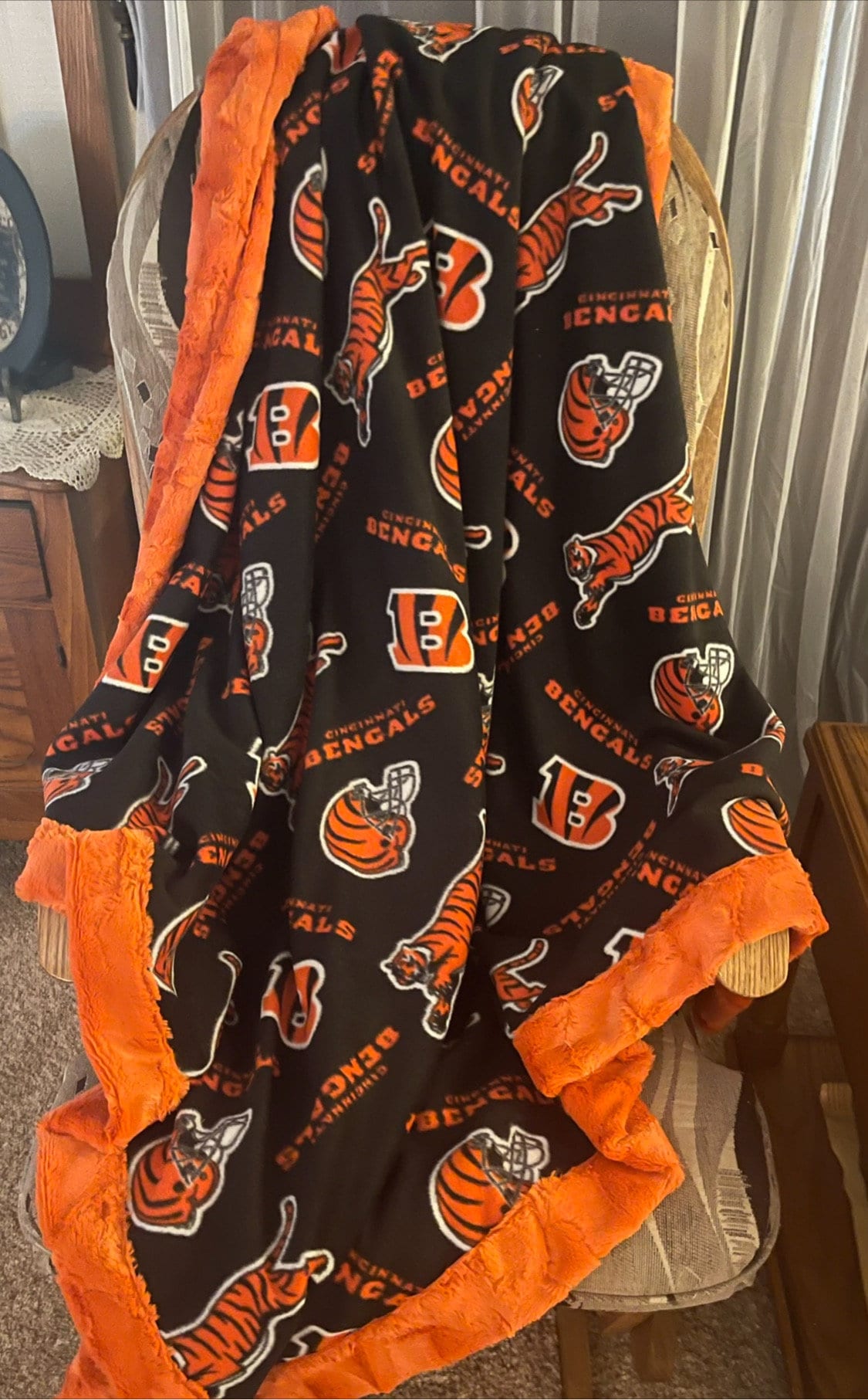 Bengals fleece blanket hot sale