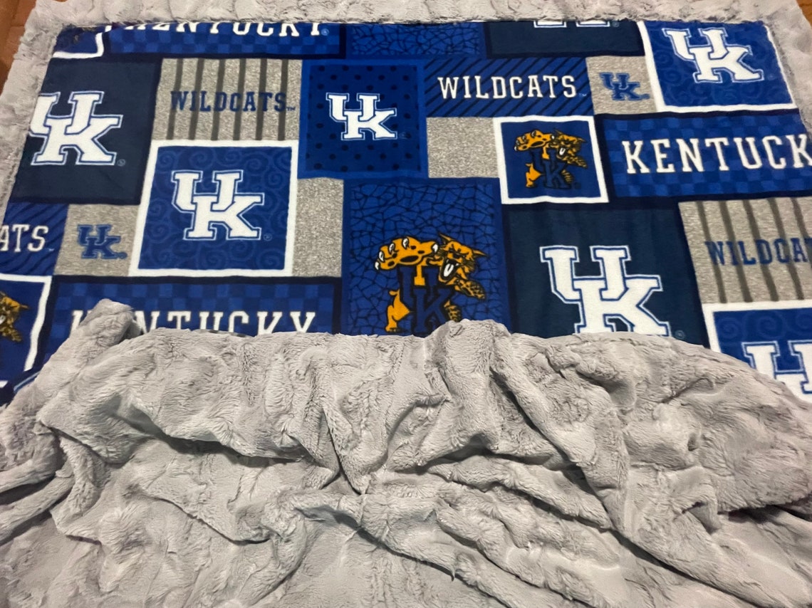Kentucky Wildcats Patches Soft Fleece Paired with Minky Luxe Etsy