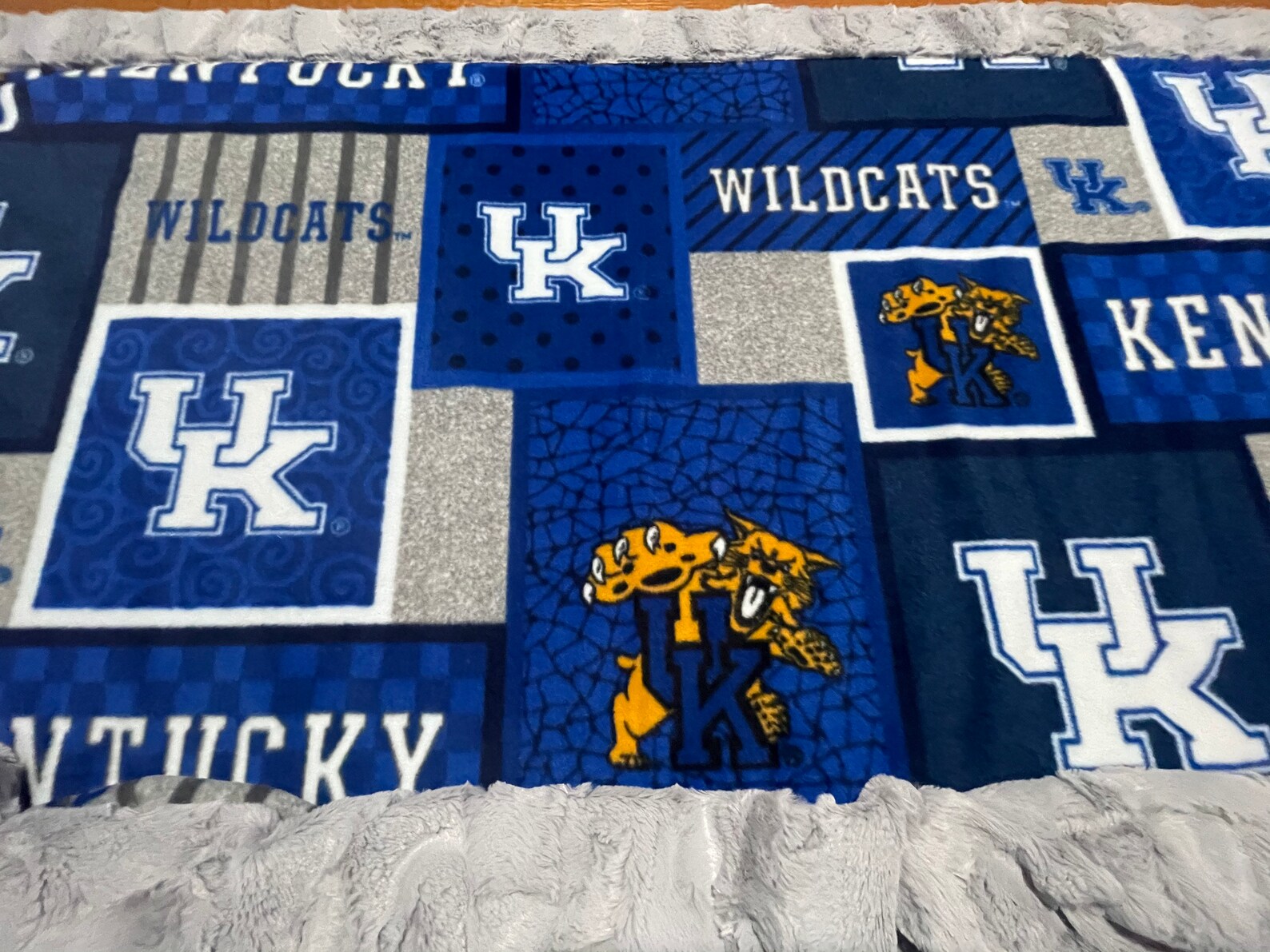 Kentucky Wildcats Patches Soft Fleece Paired with Minky Luxe Etsy