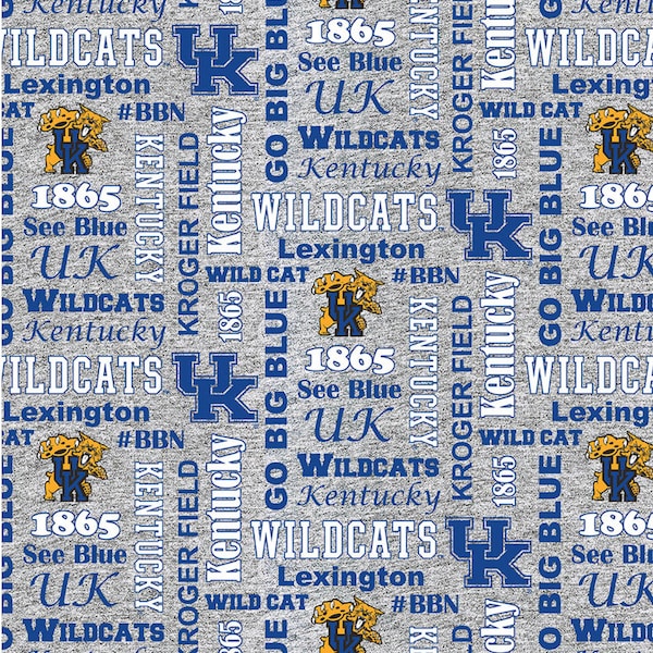 Kentucky Wildcats Patches Soft Fleece Paired with Minky Luxe Hide