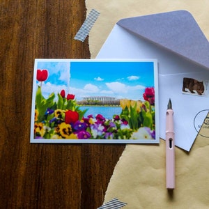 Floriade surrounds the National Library 5x7" Greeting Card