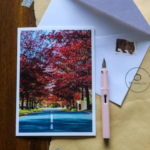 Autumn Street in Canberra Greeting Card