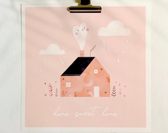 Print 21x21cm - Home Sweet Home