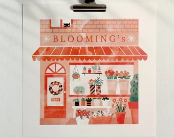 Print 21x21cm - Blooming's (Flower Shop)