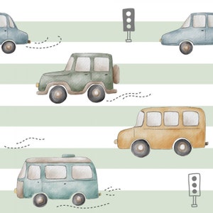 Choice of sweat fabric French terry or jersey cotton jersey vehicles car stripes from 50 cm