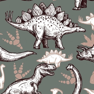 Nano Softshell mit Fleece atmungsaktiver Outdoor Stoff Tiere Dino Dinosaurier Tyrannosaurus Rex ab 50 cm