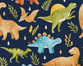 Choice of sweat fabric French terry or jersey cotton jersey dinosaur T-Rex Dino from 50 cm