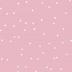 Dots Geometric dotted small white dots on pink + optionally cotton, sweat, jersey, muslin