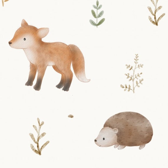 Nano Softshell With Fleece, Breathable Outdoor Fabric, Cute Forest