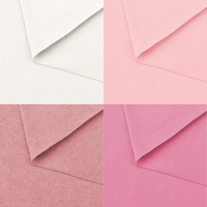 Jersey UNI Baumwolljersey Single Jersey 180 cm breit + 4 verschiedene Farben Rosatöne- Pink, Weiß- Ecru ab 50 cm