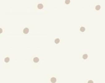 Dots Geometric dotted small light dots on light mocha + optionally cotton, sweat, jersey, muslin from 50 cm