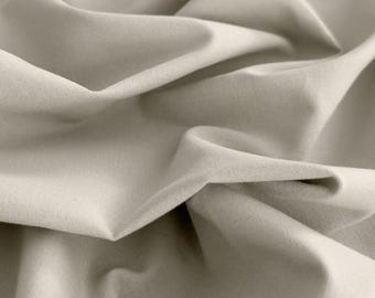 Cotton fabric plain woven fabric plain solid warm beige light beige from 50 cm