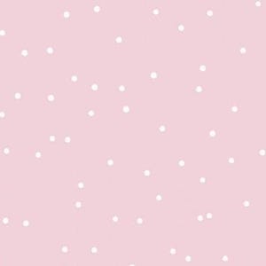 Könnte beinhalten: Ein rosa Hintergrund mit einem weißen Tupfenmuster.